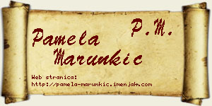 Pamela Marunkić vizit kartica